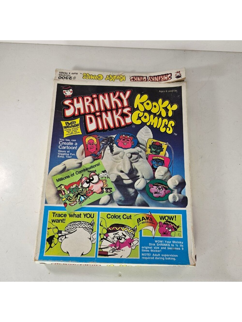 Shrinky Dinks Kooky Comics Kit #2300 Frosted Ruff & Ready Sheets and Box ONLY